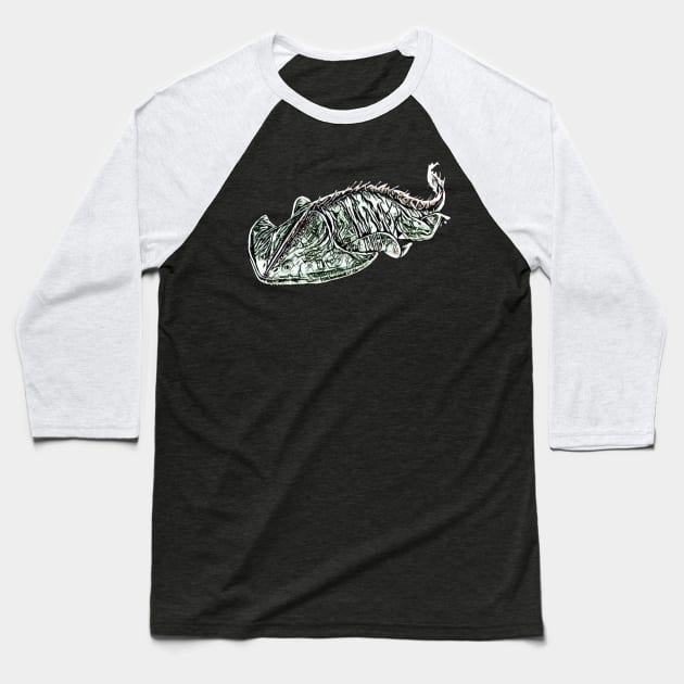 Amphibian Baseball T-Shirt by Nimmersatt